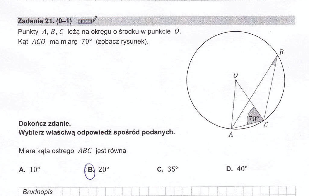 matura 2023 matematyka odpowiedzi zadanie 21